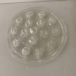 Vintage Flower Frog Glass 16-Hole Floral 3 dimensional